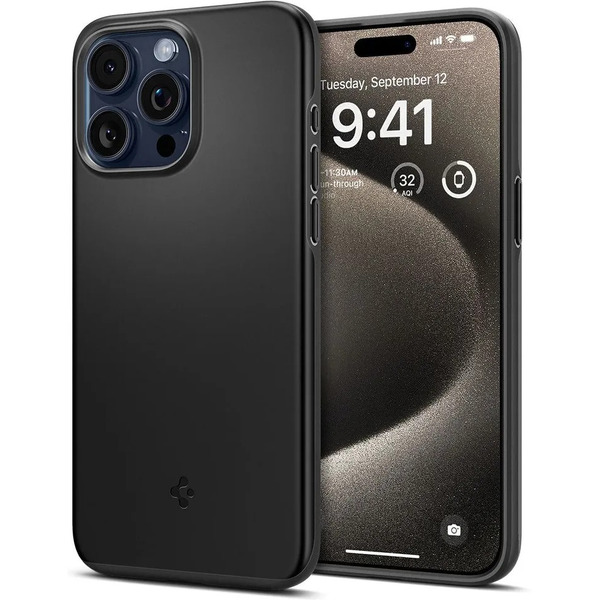 Чехол Spigen Thin Fit для iPhone 15 Pro Max Черный (ACS06544)