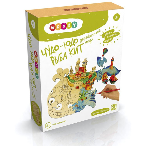 Развивающая игрушка Woody Пазл Чудо-Юдо Рыба-Кит 00556