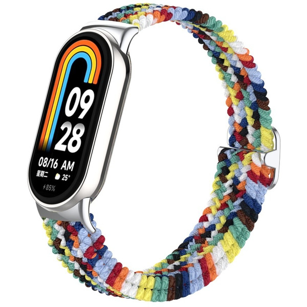 Ремешок Bingo Braided для Xiaomi Mi Band 8 (радуга светлая)