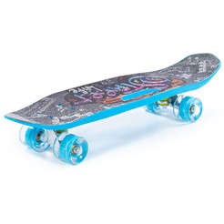 Доска роликовая Полесье 89526 (65 см) голубая с наклейкой и голубыми колёсами