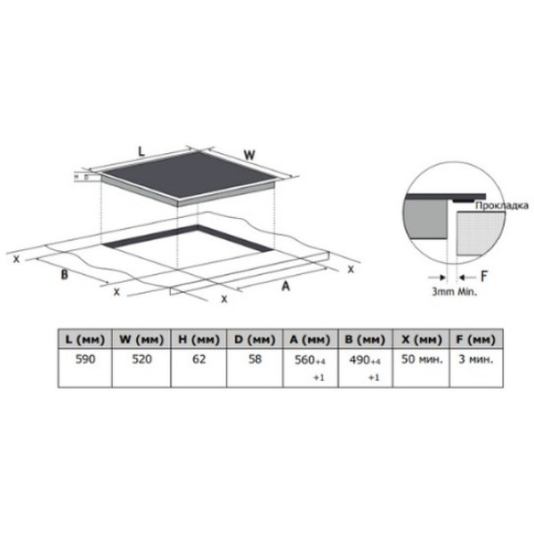 Варочная панель Akpo PIA 60 940 14CC BL