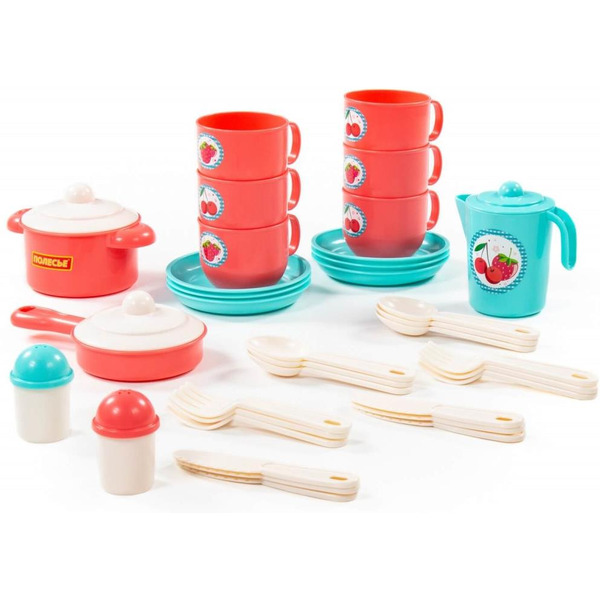 Набор игрушечной посуды Полесье Хозяюшка 80158 (на 6 персон)