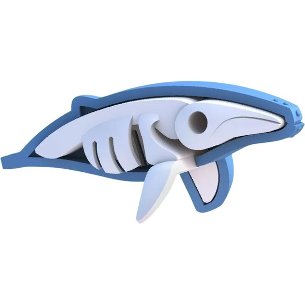 Магнитный конструктор Halftoys Ocean Горбатый кит с диорамой HO004