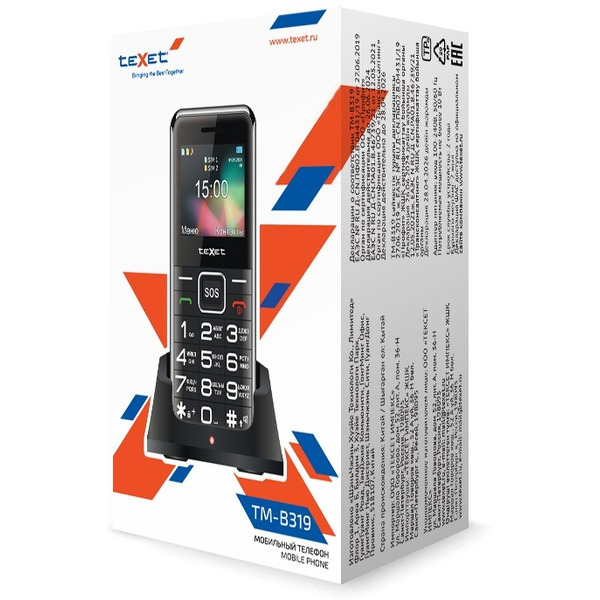Мобильный телефон TeXet TM-B319 (черный)
