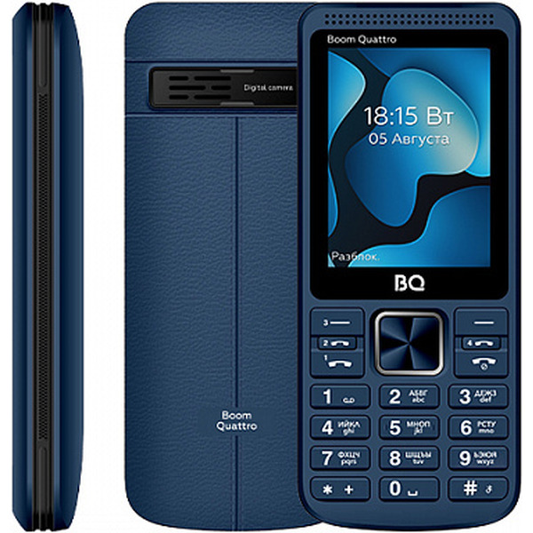 Кнопочный телефон BQ-Mobile BQ-2455 Boom Quattro (синий)