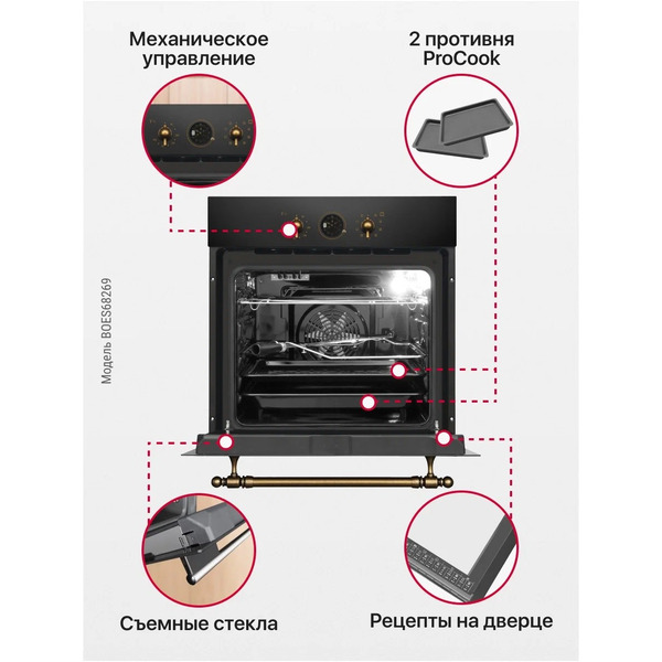 Духовой шкаф ретро HANSA BOES68269