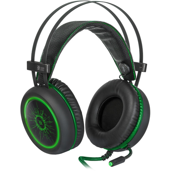 Игровая гарнитура Defender DeadFire G-530D черный зеленый