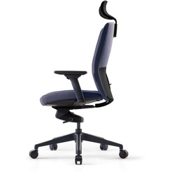 Кресло BESTUHL J2 (черная рама, спинка-ткань, сиденье-ткань, крест.-пластик, серый)