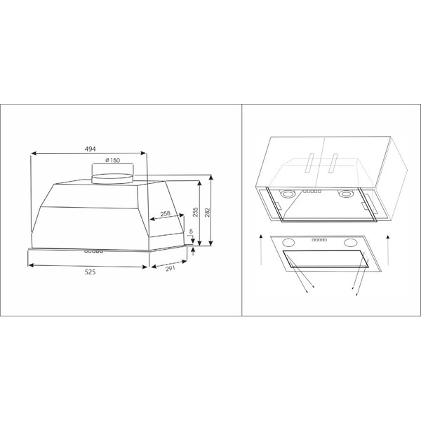Кухонная вытяжка Exiteq EX-1176 (белый)