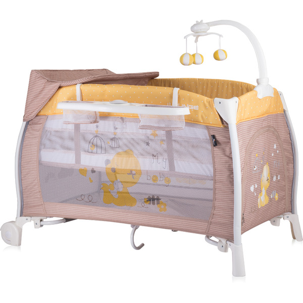 Манеж-кровать LORELLI iLounge 2018 Beige&Yellow My Baby