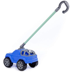 Игрушка-каталка Полесье Боби с ручкой 75014 (синий)