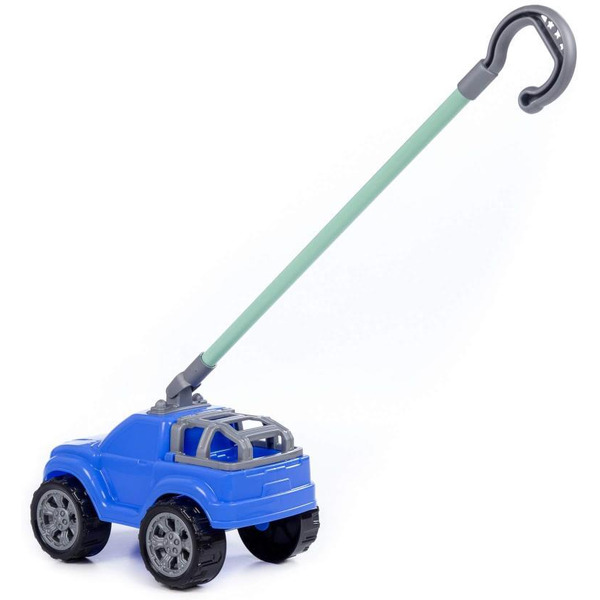 Игрушка-каталка Полесье Боби с ручкой 75014 (синий)