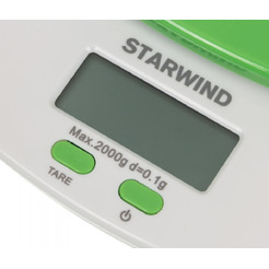 Весы кухонные электронные Starwind SSK2155 (зеленый)