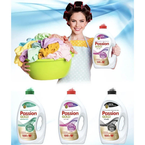 Гель для стирки универсальный Passion Gold (100 стирок) 4 л