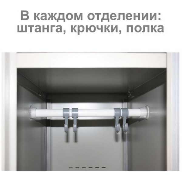 Шкаф металлический для одежды BRABIX LK 21-80