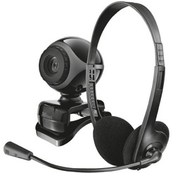 Набор веб-камера + гарнитура TRUST Exis Chatpack Black (17028)