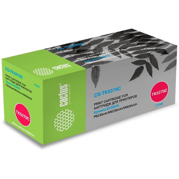 Картридж CACTUS CS-TK5270C (аналог Kyocera TK-5270C)