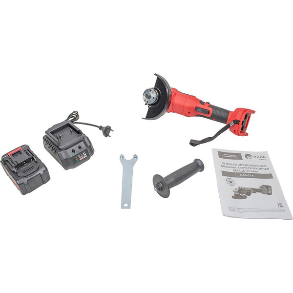 Угловая шлифмашина Edon UAG-21A (с 1-м АКБ, кейс)