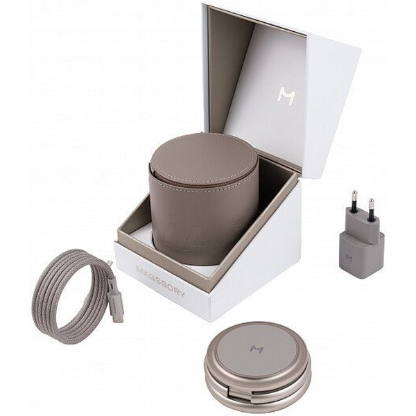 Беспроводное зарядное Magssory Disc Signature Edition 3 в 1 для Samsung WCH053 (титановый)