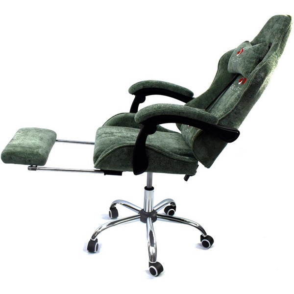 Вибромассажное кресло Calviano AVANTI ULTIMATO green fabric