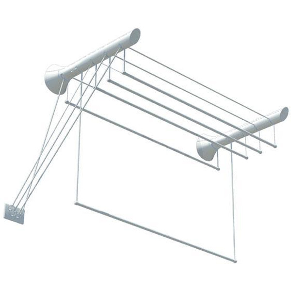 Сушилка для белья ЛИАНА телескопическая универсальная (регулировка 1,2-1,8 м, крепеж на потолок или стену)