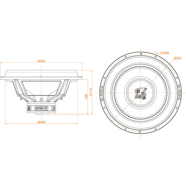 Головка сабвуфера DL Audio Gryphon Lite 15 V.3 SE