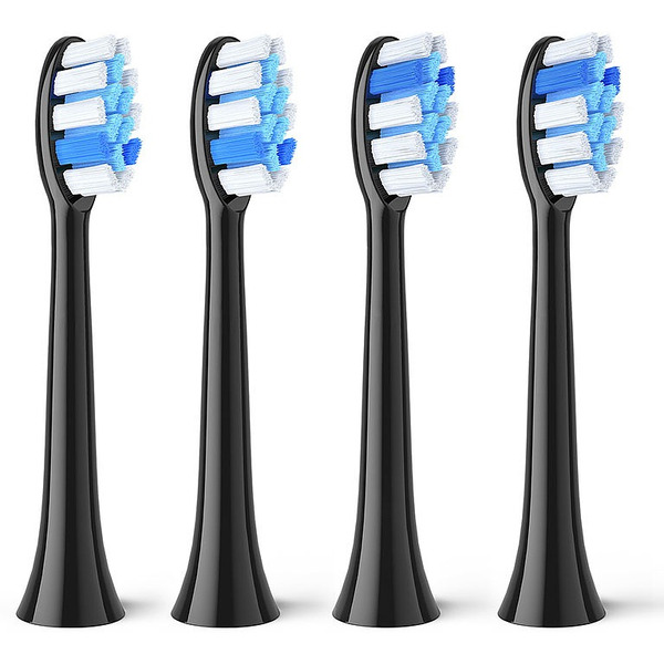 Насадки к зубным щёткам Fairywill PW11 (4шт, черный)