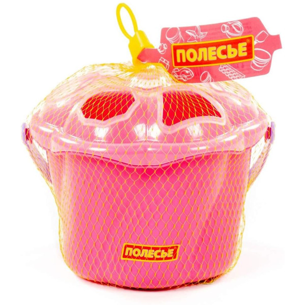 Игрушка Полесье развивающая "Ведро Сюрприз" (6 элементов) (розовый)