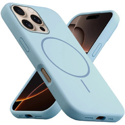 Бампер Bingo Silicone Magnetic для APPLE iPhone 16 Pro Голубой