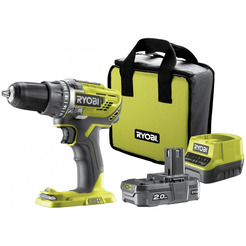 Дрель-шуруповерт Ryobi R18DD3-120S (5133003347) с 1-м АКБ, сумка