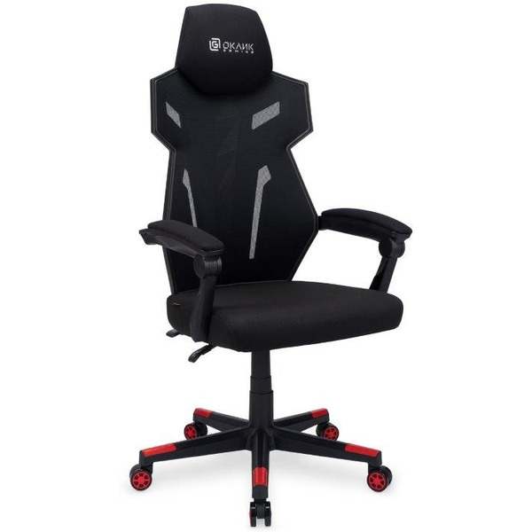 Игровое кресло Oklick 111G (черный/красный)