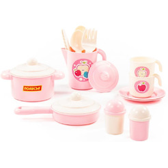 Набор игрушечной посуды Полесье Настенька 79923 (на 2 персоны, в сеточке)