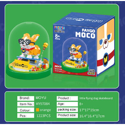 Игрушка конструктор MOYU MOCO Dog Skateboard MY97084