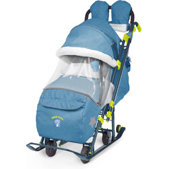 Санки-коляска Ника Детям 7-3 (синий)