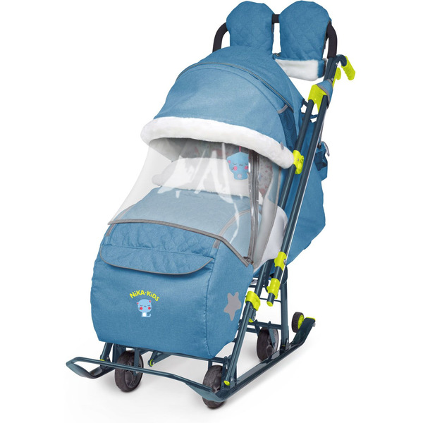 Санки-коляска Ника Детям 7-3 (синий)