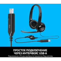 Гарнитура LOGITECH Computer Headset H390 (L981-000406)
