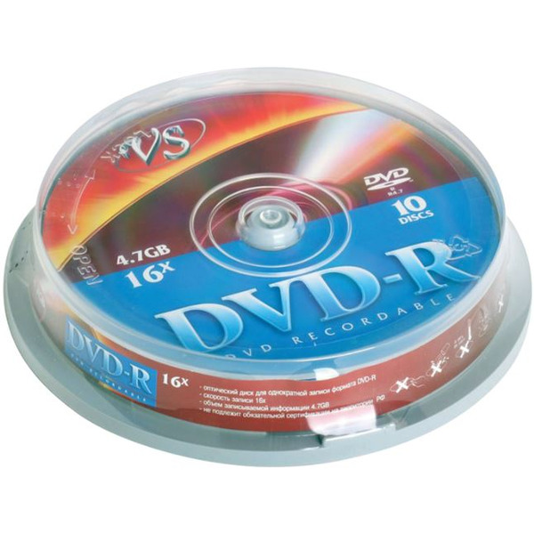 DVD-R диск VS 4.7 GB 16x (10 шт.)