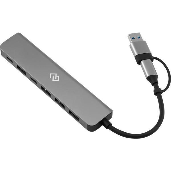 Разветвитель USB-C + USB-A Digma DHUB-7USB-AC