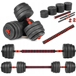 Набор композитных гантелей AMETIST 40 кг (с соединительным грифом)