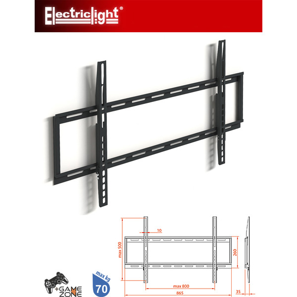 Кронштейн ELECTRICLIGHT КБ-01-48, черный