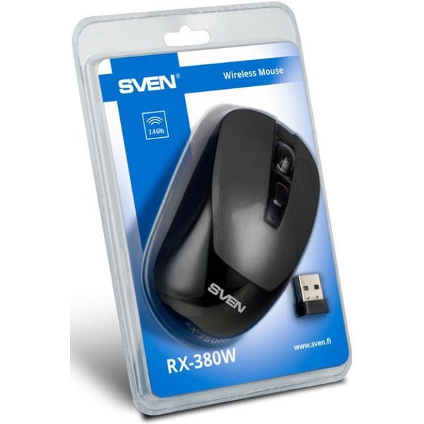 Мышь SVEN RX-380W (серый металлик)