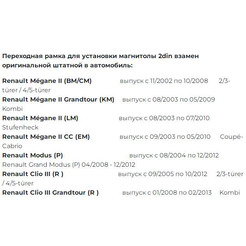 Рамка Incar RFR-N13A (RENAULT Megane-2 05-08)