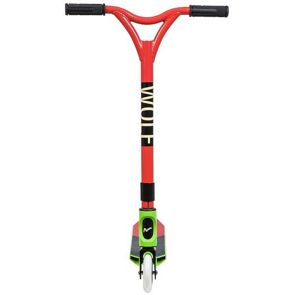 Самокат Novatrack Wolf (100A.WOLF.GN8) красный/зеленый