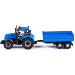 Трактор Полесье Прогресс с бортовым прицепом инерционный 91253