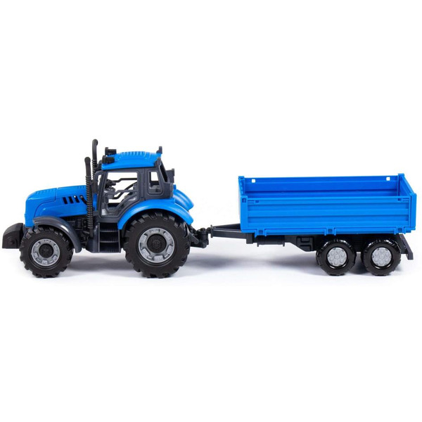 Трактор Полесье Прогресс с бортовым прицепом инерционный 91253