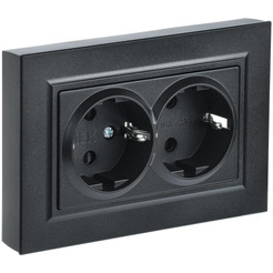 Розетка IEK Brite РСш12-3-БрЧ