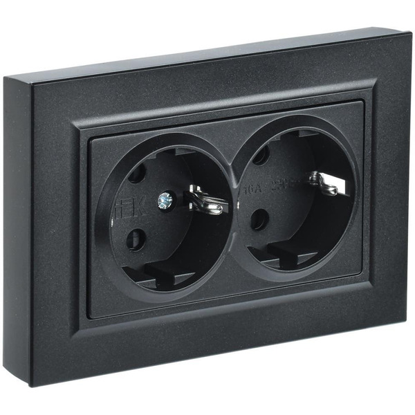 Розетка IEK Brite РСш12-3-БрЧ