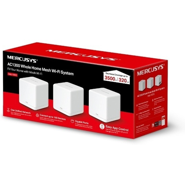 Домашняя Mesh Wi-Fi система Mercusys Halo H30G(3-PACK)