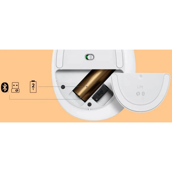 Вертикальная мышь Logitech Lift 910-006486 (белый)