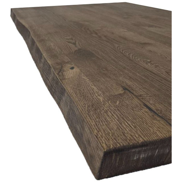 Столешница к столу Ergosmart "массив Дуб мореный - рваный край (03)" 1600х800х50 мм